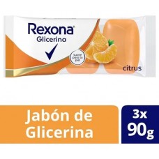 Rexona Jabón Glicerina Citrus Pack x3