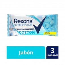 Rexona Jabón Cotton Fresh Pack x3