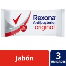 Rexona Jabón Antibacterial Pack x 3 U.